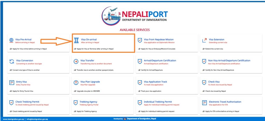 visa on arrival nepal