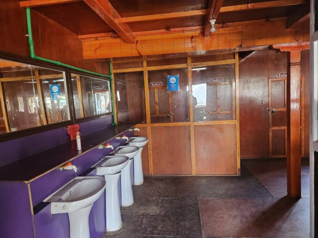 Ccommon Toilet and Bathroom Area of teahouse in Dingboche