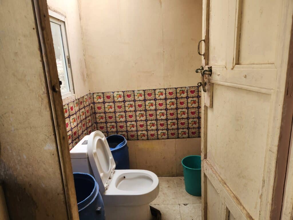 toilet at teahouse in gorakshep