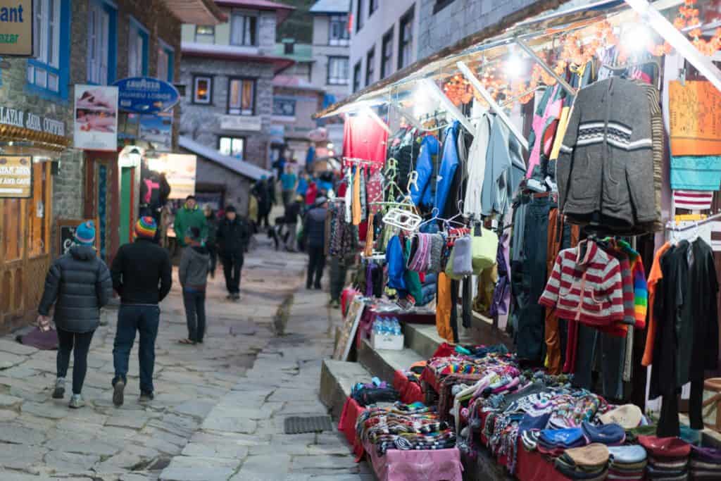 namche bazaar on the way to everest base camp