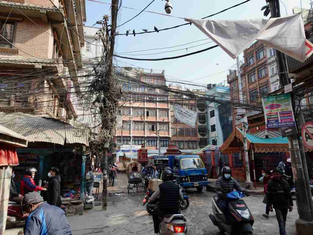 chaotic kathmandu city